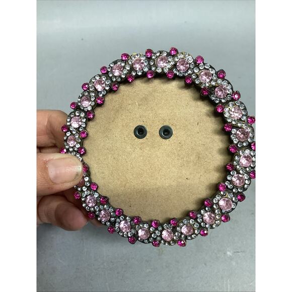 Set Of 2 Small Pink Silver Beaded Photo Frames - Picture 7 of 11